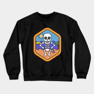 Skull enjoying the summer vibes Crewneck Sweatshirt